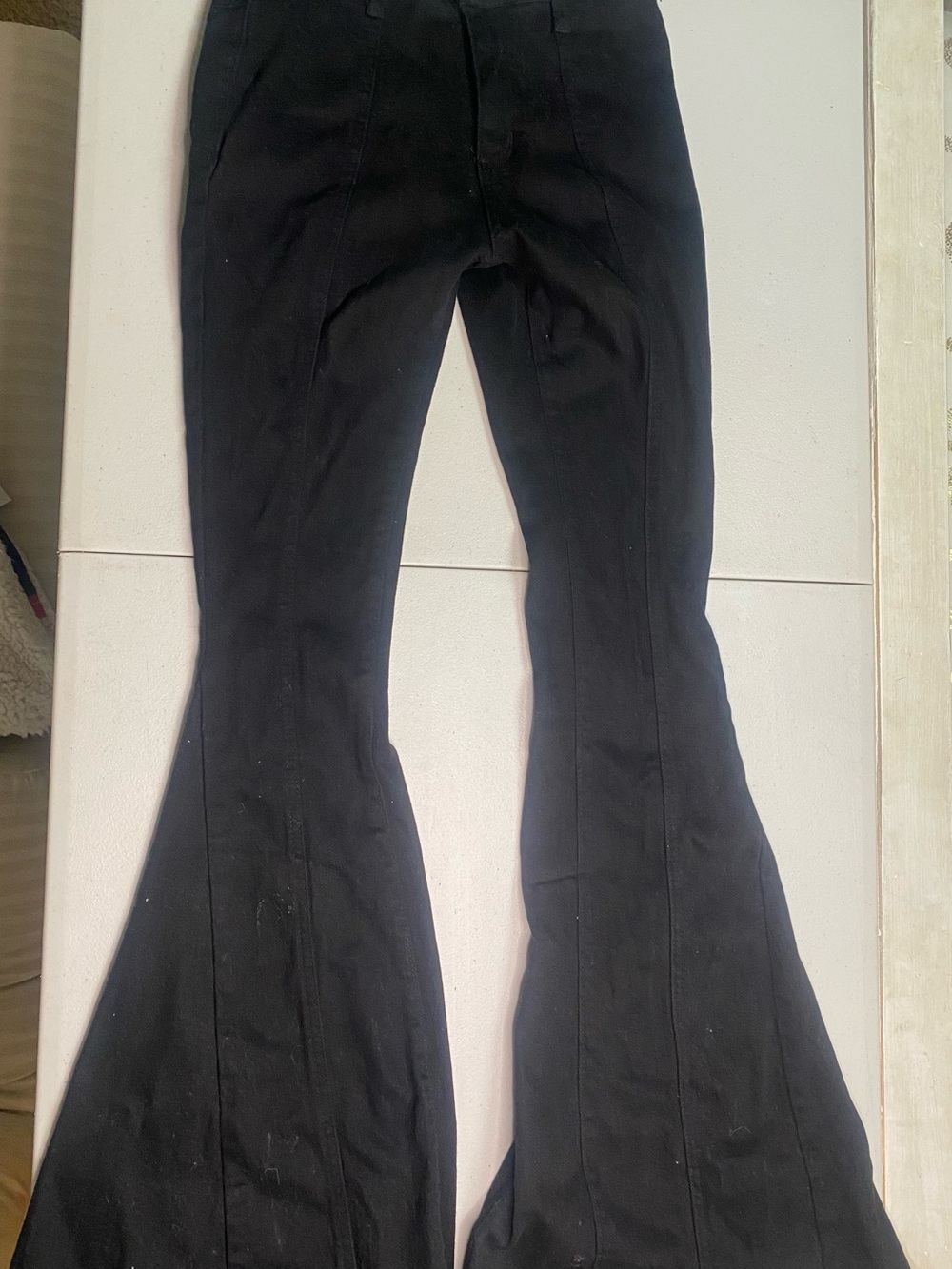 Black Flare Wide Leg Jeans - Classic Flared Fit